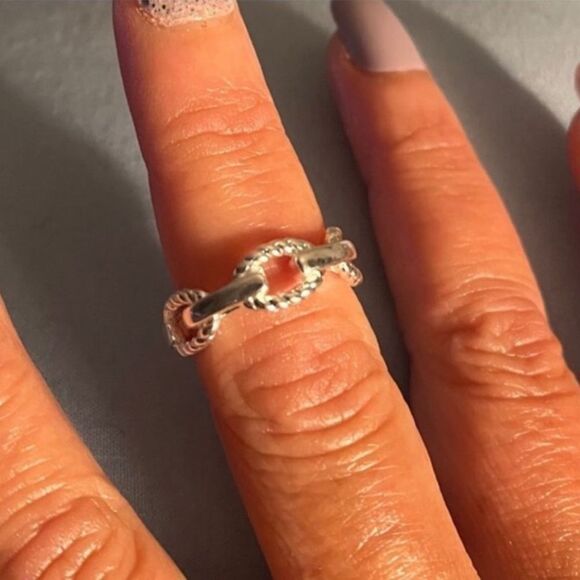 The Braided Link Ring in 925 silver - Picture 4 of 5